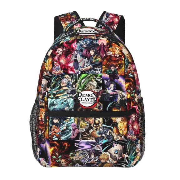 Demon Ta-njiro Slay-er Casual Backpack Laptop Shoulder Backpacks Daypack Bookbag Travel