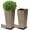 Copper, variant on 2-Pack 24" Tall Metal Planter - Hand-Hammered Textured Large Copper Flower Pots Box with for Outdoor&Indoor, Garden, Porch, Patio, Yard with Pre-Drilled Drainage Holes