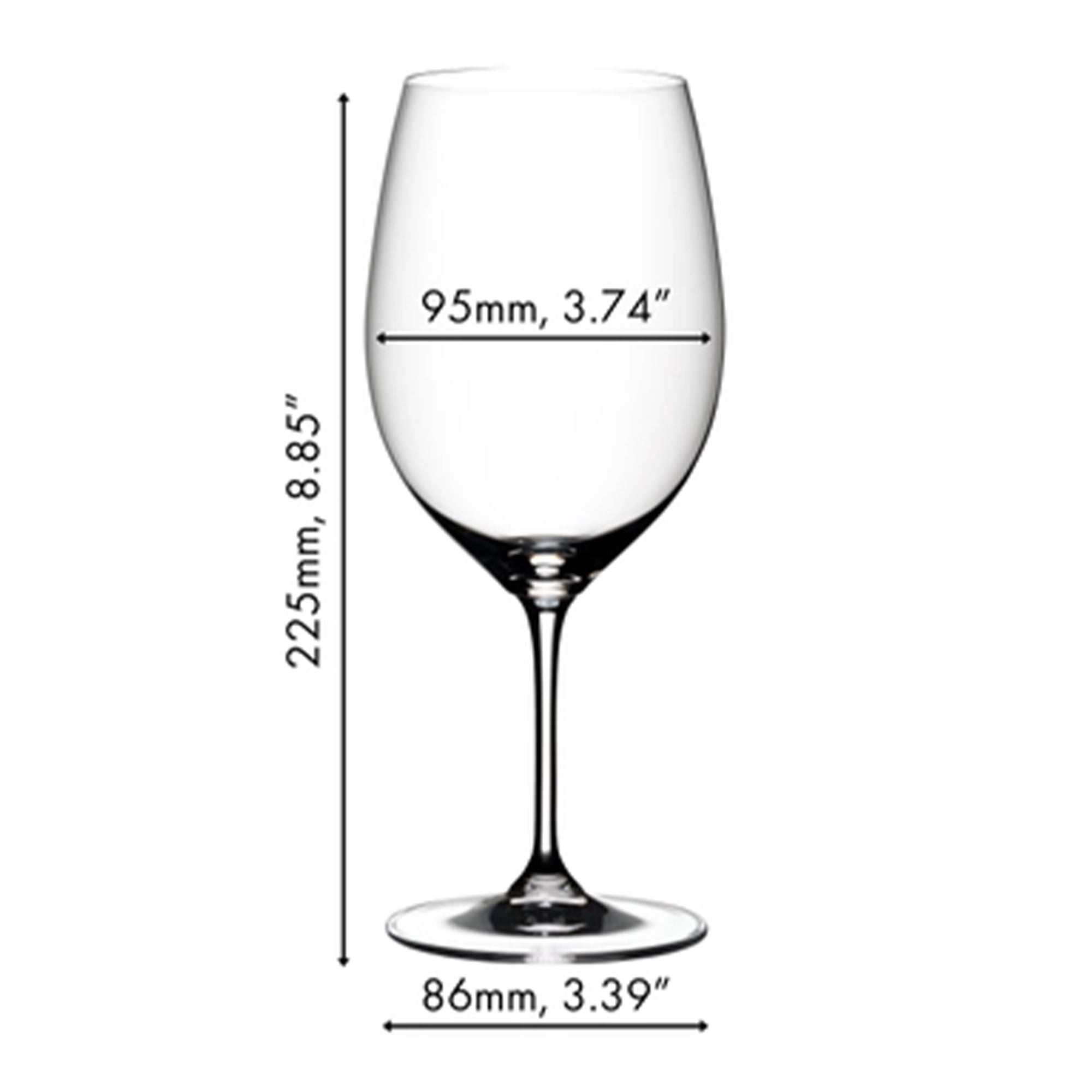Riedel Vinum Crystal Brandy Glass (Set of 4) - Dishwasher Safe, Premium Machine-made Cocktail Glasses