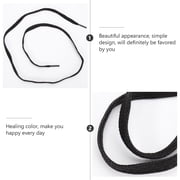 Flat Waxed Cotton Shoelaces Dress Shoes Sneakers Shoelace Casual Shoelaces Shoe Tie Black 100cm