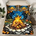 thumbnail image 2 of Feelyou Jungle Adventure Child Queen Sheet Sets, Rustic Farmhouse Flat Sheet, Mystic Camping Lover Queen Fitted Sheet, Luxury Bedroom Decor, 4 Pieces, 2 of 7