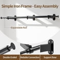 thumbnail image 5 of Luxspire Wall Mounted Clothes Rack, Industrial Pipe Clothing Rack, 41" Heavy Duty Extendable Iron Garment Bar, Multi-Purpose Hanging Rods for Clothes Bedroom, Laundry Room, Closet 1 Pack, Black, 5 of 7
