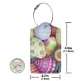 thumbnail image 4 of Disketp 4 Pcs Luggage Tag For Suitcase,Colorful Easter Eggs Leather Baggage Tag With Stainless Steel Loop Privacy Cover For Women Men Girls, 4 of 5