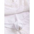 thumbnail image 5 of White Lace Halter Neck Ruched Peplum Mini Dress For Women, 5 of 5
