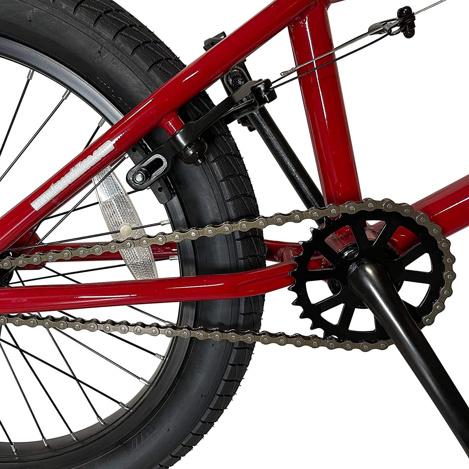 WonderWheels 20" BMX Steel Frame V-Brake One Piece Crank Alloy Rims 36H - Red