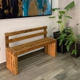 thumbnail image 2 of Banca de Jardín con Respaldo para Exterior o Interior para Tres o Dos personas, Estilo Vintage De Madera Durable. D4  Moderno, 2 of 9
