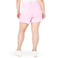 thumbnail image 3 of Celebrity Pink Juniors and Juniors Plus Ultra High Rise Fray Hem Denim Shorts, Sizes 1-24, 3 of 4