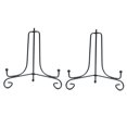 thumbnail image 1 of 2pcs Black Wrought Iron Plate Bracket Desktop Dish Holder Decorate Crafts Display Rack for Home Decoration (4 Inch), 1 of 8