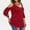 Red, variant on Hvyesh Women's Goth Plus Size T-Shirt Summer Cold Shoulder Short Sleeve Blouse Tops Casual V Neck Loose Fit Tunic Tops