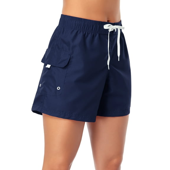 Adoretex Women's Board Short Swimsuit (FB006) - Navy - X-Small