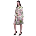 thumbnail image 4 of Moomaya Printed Womens Kimono Robes Short Satin Silk Bridal Robe Loungewear, 4 of 7
