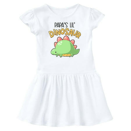 

Inktastic Papa s Lil Dinosaur withCute Stegosaurus Gift Baby Girl Dress