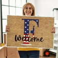 thumbnail image 1 of Bathroom Rugs, 4th Of July Door Mat Patriotic Doormat Entryway Rug Welcome Independence Day Doormat Stain And Fad Patriotic Decor Welcome Outdoor Mat, A Map, 1 of 2
