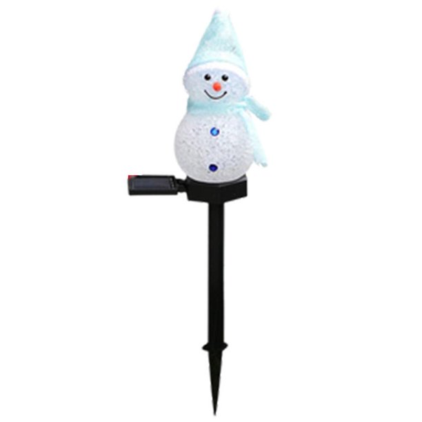 SGACAI Luces solares de muñeco de nieve para decoración de exteriores, adornos para paisajes y caminos.