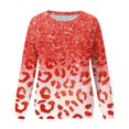 thumbnail image 5 of ylioge Blouses for Women Dressy Casual， Women's Y2K Tops Crewneck Long Sleeve Flower Printed Pullover Ombre Tie Dye Sweatshirts Fall Saving Clearance, 5 of 5