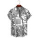 thumbnail image 5 of Camisa con estampado 3D de chip electrónico para hombre, camisa retro minimalista informal de verano, camisa personalizada con botón de ingeniero para hombre, 5 of 5