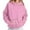 Pink, variant on Yievot Hoodies for Women with Zipper Pocket Fleece Hooded Sweatshirts Oversized Pullover Long Sleeve Ladies Tops