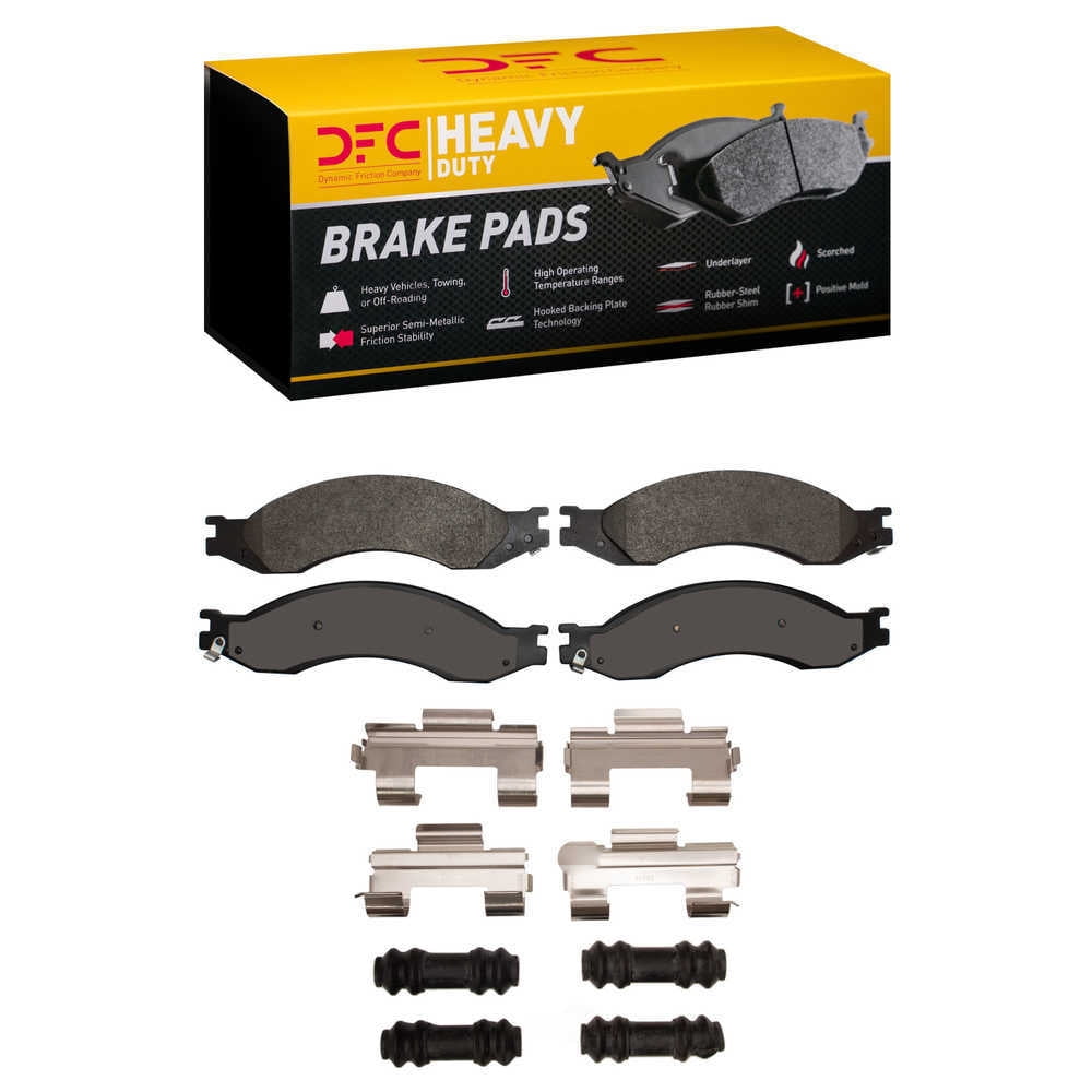 Dynamic Friction Company 1214-1010-01 DFC Heavy Duty Pads and Hardware Kit