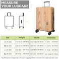 thumbnail image 4 of Stretch Luggage Cover L(25-28in)– Elastic Travel Suitcase Protector with Handle Openings & Bottom Closure, Washable Polyester Spandex Suitcases Cover, Wood Grain Print, 4 of 5
