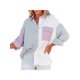 thumbnail image 1 of Txlixc Blusa de mujer Contraste Color Costura Manga larga Solapa Cierre de botón Suelta Versátil Camisa casual Tops Txlixc  Moda, 1 of 9