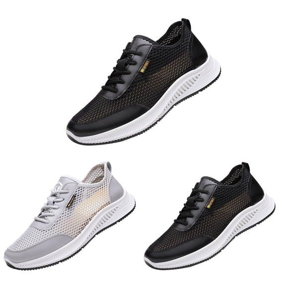 AUDeals Women's Orthopedic Bowling Shoes, Breathable Mesh Sneakers with Soft Soles for Walking and All Season Wear (Black, 6.5)