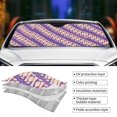 thumbnail image 5 of XMXY Car Sun Shade Windshield, Purple Aztec Ethnic Stripe Automotive Front Window Sun Visor for Cars SUV Trucks, Medium Size, 5 of 8