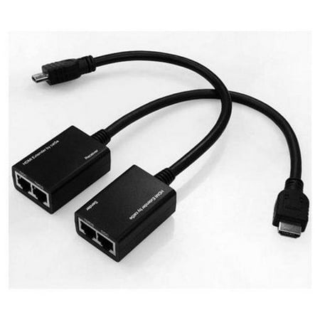 AGPtek 1080P 100ft HDMI DVI Cat5 Cat5e/6 UTP AV Audio Video Extender Balun Repeater