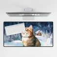 thumbnail image 4 of Hello Winter Exotic Shorthair Welcome Snowy Night Watercolor Vintage Desk Mat Full Keyboard Mouse Pad Cat Lover Kitten Owner Gifts Large Mousepad - 01011, 4 of 5