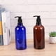 thumbnail image 3 of 2 botellas rellenables con atomizador de aceite esencial, maquillaje líquido, 500 ml (botella azul y bomba negra), 3 of 7