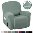 thumbnail image 1 of H.VERSAILTEX 1-Piece Jacquard Spandex Recliner Stretch Slipcover, Cyan, 1 of 7