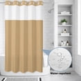 thumbnail image 3 of No Hook Shower Curtain, Pure Oatmeal Shower Curtains for Bathroom with See Through Top Window, Modern Solid Color Minimalist Art Waterproof & Washable Bath Curtain Small Stall 36"x78", 3 of 9