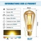 thumbnail image 2 of E27 St64 Led Filament Bulb 4w 2200k Warm White, Retro Edison Vintage Antique Lamp Bulbs, 400lm Equivalent To 35w Incandescent Bulb, Pack Of 6, 2 of 5