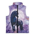 thumbnail image 4 of chaqlin Black Horse Vest for Girls 7-8 Trendy Stand-Up Collar Zip Up Vests Coat Winter Warm Sleeveless Outerwear Casual Vest Jacket with Pockets, 4 of 6