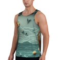 thumbnail image 2 of Logiee Paper Fox Crow Fantasy Print Men's Workout Tank Top,Quick Dry Workout Tank Top,Gym Muscle Tee,Fitness Bodybuilding Sleeveless T Shirt-3X-Large, 2 of 7