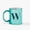 Green, variant on Personalization Mall Metallic Initial 11 Oz. Mug, Green, A