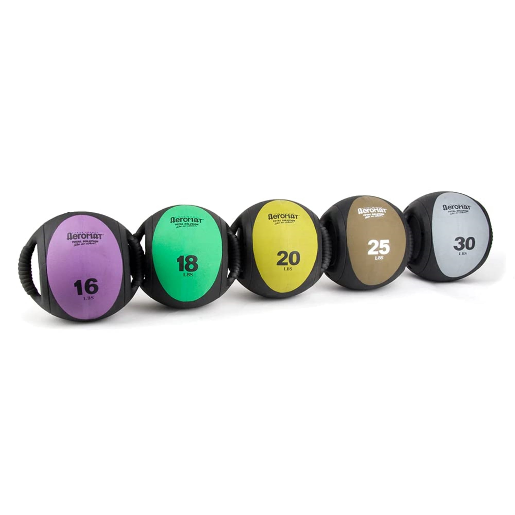AEROMAT  Dual Grip Power Medicine Ball Grey 30 lbs