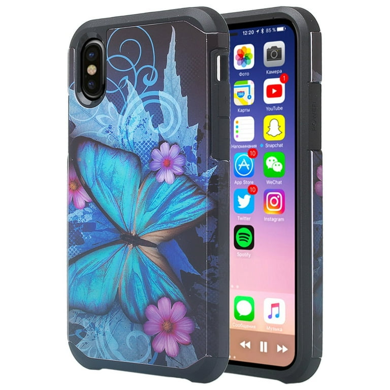 Amazon Butterfly Cases For Iphone Xr IPhone XS Case, IPhone X [Shock Proof]  Hybrid Dual Layer