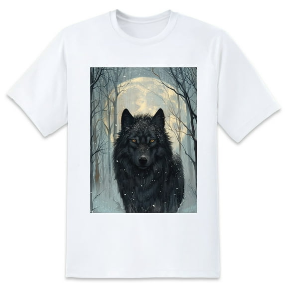 Basic Oversize Tees For WomenWolf Loose Boyfriend Shirts Casual Blouse round neck