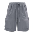 thumbnail image 6 of YanHoo Cargo Shorts for Women High Waisted Drawstring Bermuda Shorts Casual Outdoor Hiking Athletic Short Pants with Pockets, 6 of 7