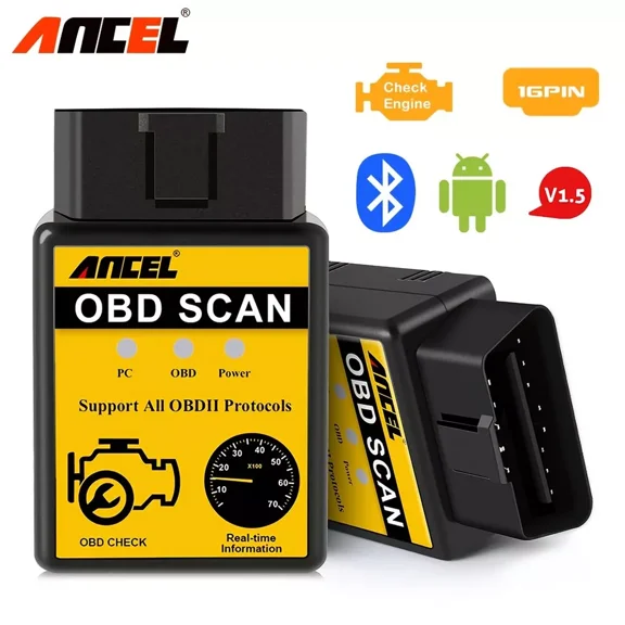 Ancel ELM327 V1.5 OBD2 Auto Bluetooth Diagnostic Scanner Tool Car for Android