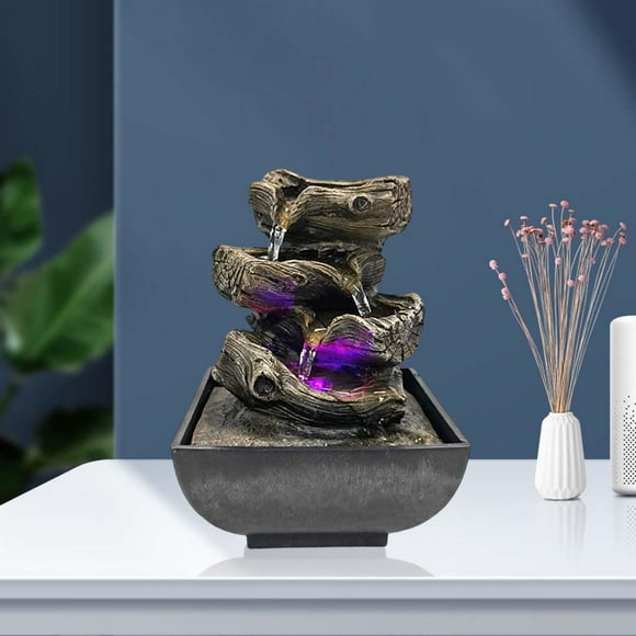 Mini fuente de agua de EE. UU. Incluye bomba sumergible para interiores y exteriores, manualidades de relajación relajantes simples PERO elegante B Fernando Fuente de mesa