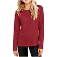 thumbnail image 3 of Bovxnpu Girls Long Sleeve Shirts Undershirts Kids Long Sleeve Crew Neck Soft Cotton Base Layer Top Outfits, 3 of 10