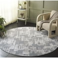 thumbnail image 2 of SAFAVIEH Saylor Tryik Geometric Area Rug, Ivory/Dark Gray, 6'3" x 6'3" Round, 2 of 7
