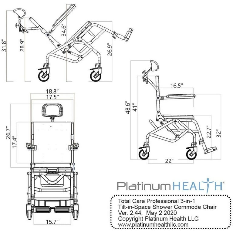  Platinum Health Hip Chair, APEX(tm) Premium, Padded, Height  Adjustable, SEAT-Angle Adjustable Hip Chair. Doctor and Rehab Specialist  Recommended : Health & Household