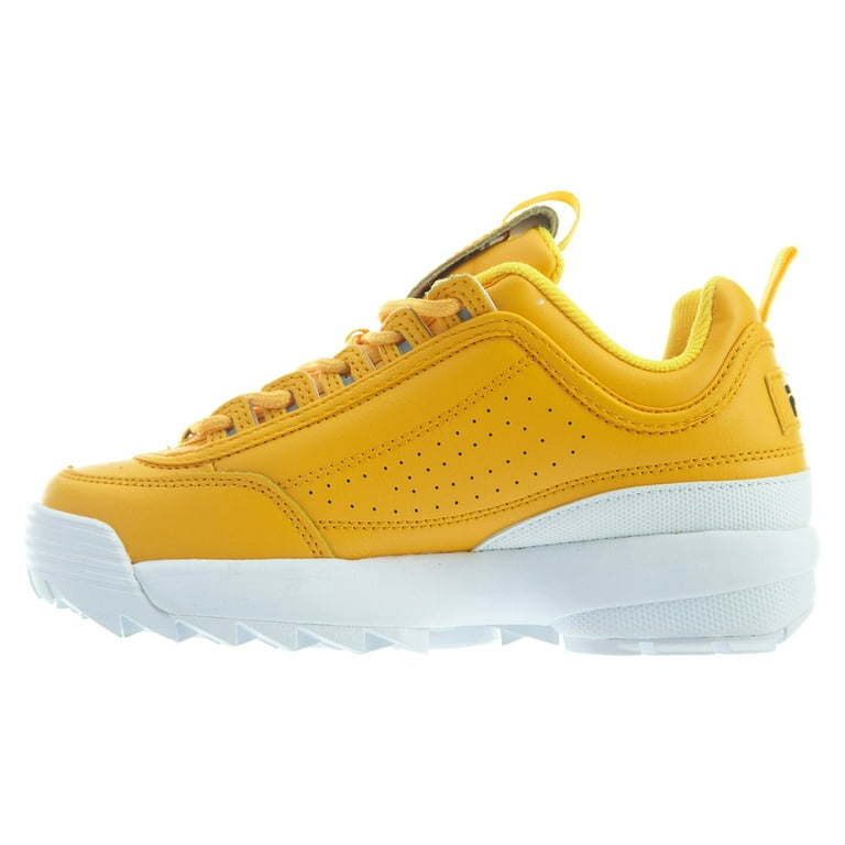No.867 FILA スモーキーYELLOWのプリーツ☆新品☆XL☆ DISRUPTOR RUN