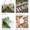 thumbnail image 4 of Magnetic Interchangeable Welcome Sign - 14 Seasonal Wooden Door Hanger for Farmhouse Porch, Holiday Decor (Christmas/4th of July/Halloween), Housewarming Gift 12x12 Inch, 4 of 8