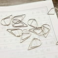 thumbnail image 2 of Paper Clip 100 Pieces Water Drop Shape Bookmark Metal Golden for Book, Memo, Paper, Poster, Photo（silver）, 2 of 5