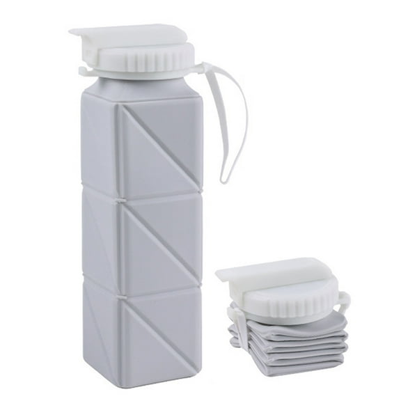 MEGICOT 620Ml foldable water cup, food grade silicone retractable kettle outdoor sports portable water cup creative gift straw cup