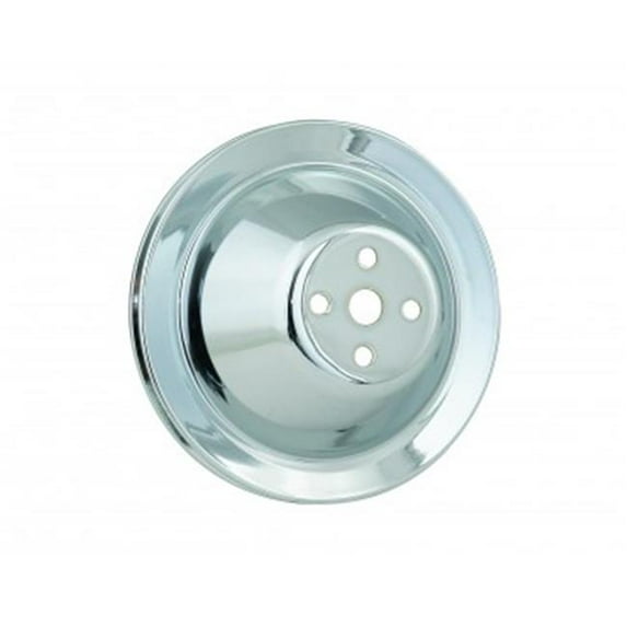 MR GASKET 4970 Chrome With Plated Pulley-Single Groove