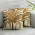FACANNAP Embroidered Throw Pillow Covers Brown Leaf Decorative